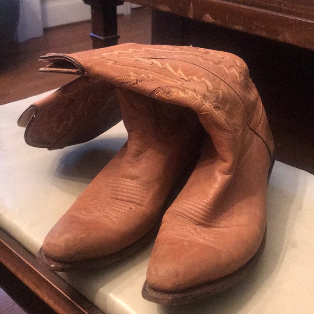 Old West Women's Leather Snip Toe Western Boot